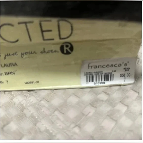 Restricted Brown Cutout Lace-Up Heels – Vintage Inspired Size 7 - Picture 4 of 4